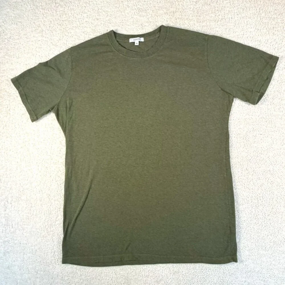 Gustin Mens Short Sleeve Tee T Shirt Green Size XL Workwear Basic Casual Cotton - Picture 1 of 9